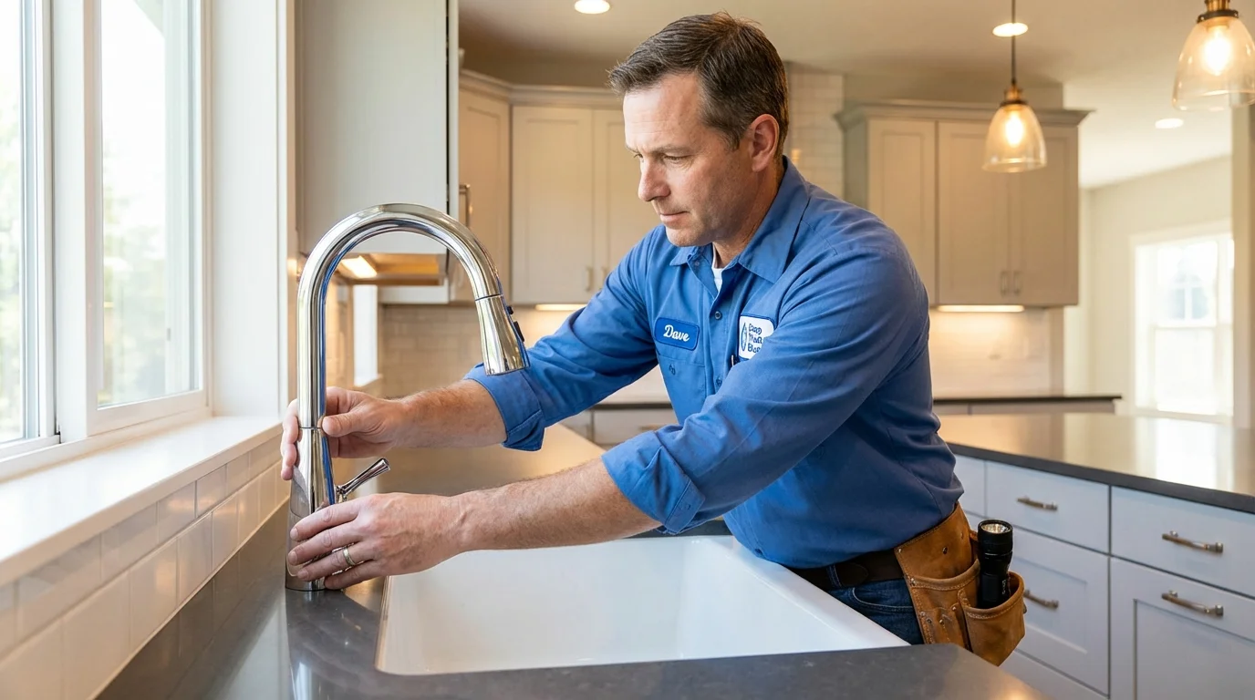 Kitchen faucet installation by Johns Plumbing LLC in Bucyrus